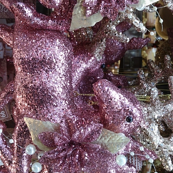 Pink and Gold Christmas Decorations Elf On A Ball - Picture 15 of 16